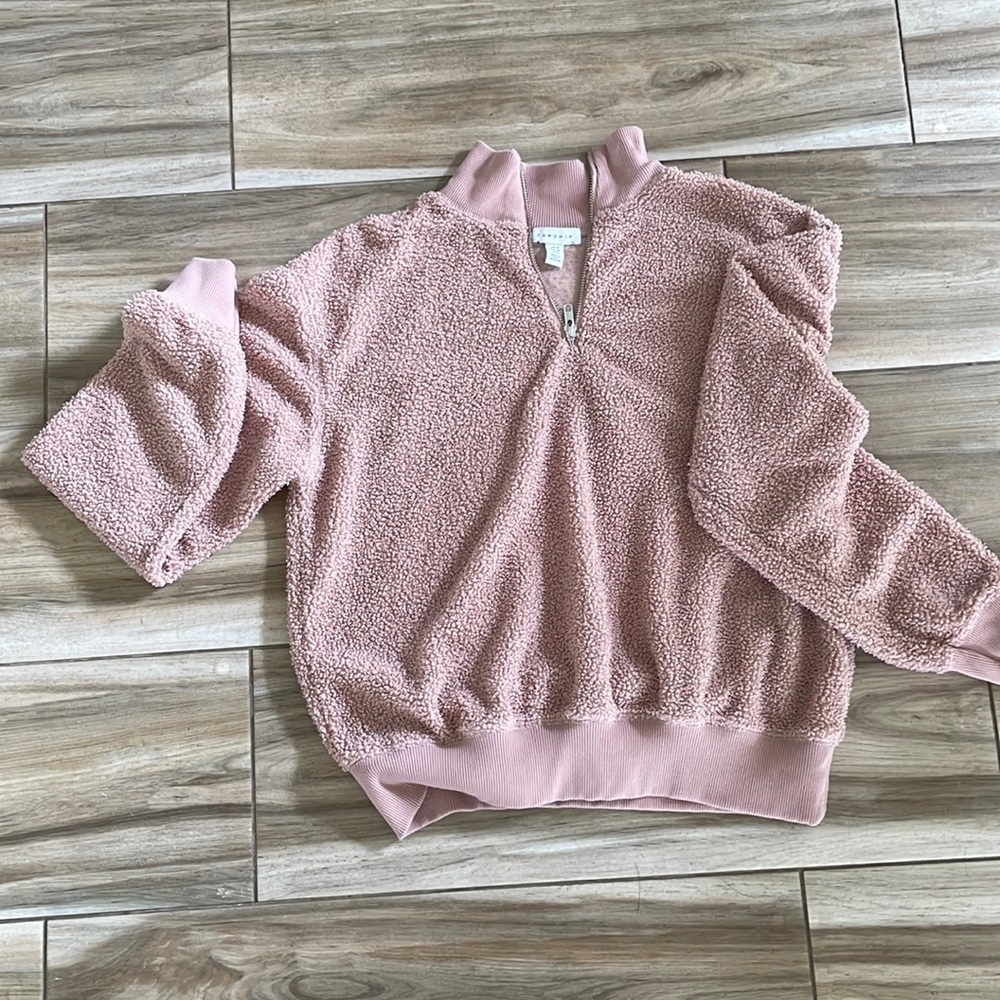 Topshop fuzzy pullover mauve